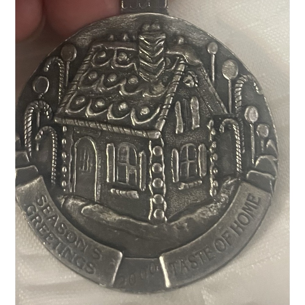 2000 Taste Of Home Gingerbread House Christmas Ornament Pewter